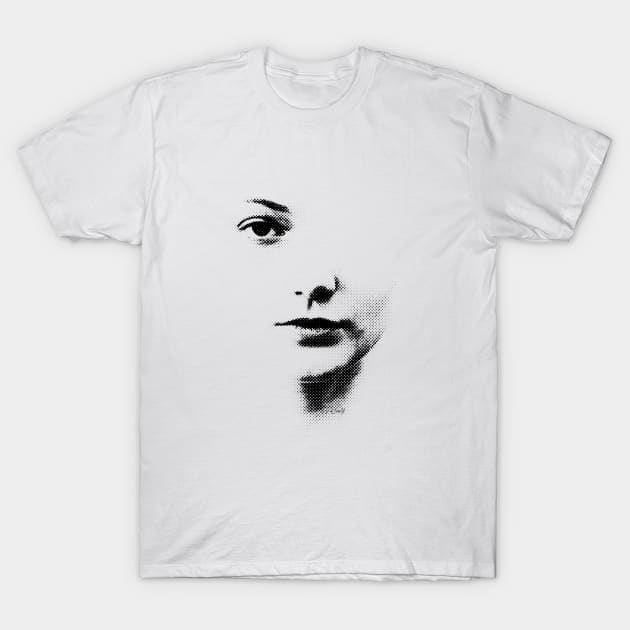 PORTRAIT FACE with grid effect T-Shirt by VanIvony